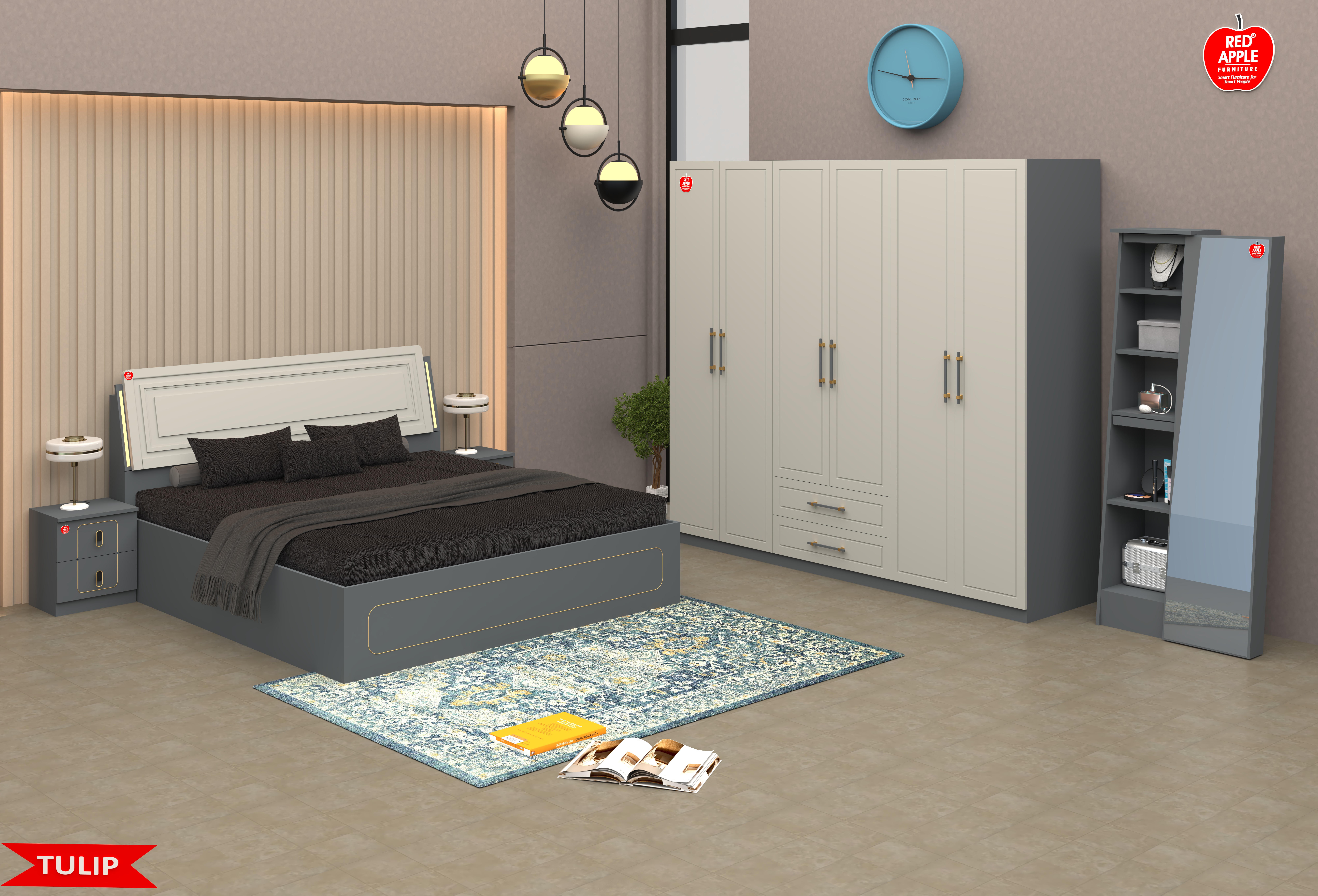 Bedroom Set TULIP RA151 - by Red Apple Furniture.